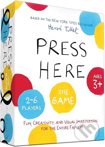 Spoločenská hra: Press Here (Chronicle Books). Chronicle Books, 2014 Spoločenská hra: Press Here (Chronicle Books). Chronicle Books, 2014
