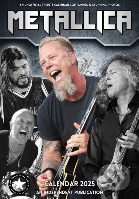 Nástenný kalendár 2025: Metallica (Metallica). Metallica, 2024 Nástenný kalendár 2025: Metallica (Metallica). Metallica, 2024