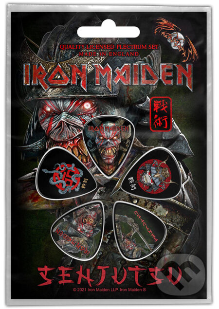 Gitarové trsátka Iron Maiden: Senjutsu set 5 ks (Iron Maiden). Iron Maiden, 2022 Gitarové trsátka Iron Maiden: Senjutsu set 5 ks (Iron Maiden). Iron Maiden, 2022