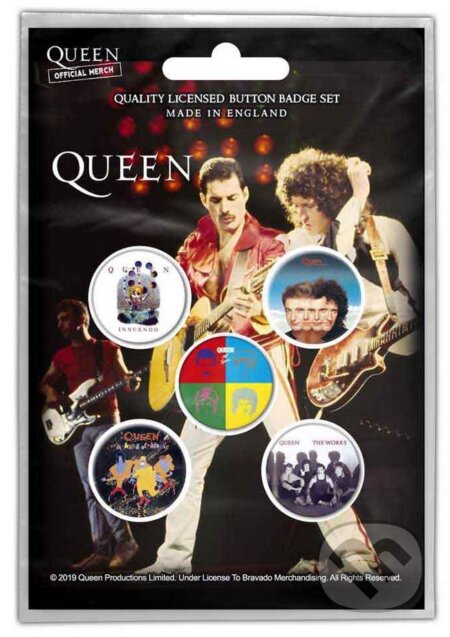 Set 5 odznakov Queen: Later Albums (Queen). Queen, 2024 Set 5 odznakov Queen: Later Albums (Queen). Queen, 2024
