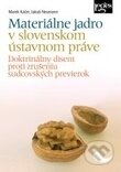 Kniha: Materiálne jadro v slovenskom ústavnom práve (Jakub Neumann a Marek Káčer). Leges, 2020 Kniha: Materiálne jadro v slovenskom ústavnom práve (Jakub Neumann a Marek Káčer). Leges, 2020
