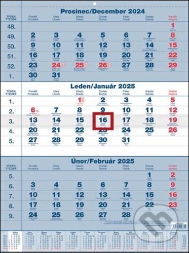 Tříměsíční kalendář 2025 - nástěnný kalendář (MFP). MFP, 2024 Tříměsíční kalendář 2025 - nástěnný kalendář (MFP). MFP, 2024