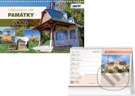 Národní kulturní památky 2025 - stolní kalendář (MFP). MFP, 2024 Národní kulturní památky 2025 - stolní kalendář (MFP). MFP, 2024