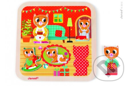 Puzzle: Janod Mačacia rodinka (Janod). Janod, 2017 Puzzle: Janod Mačacia rodinka (Janod). Janod, 2017