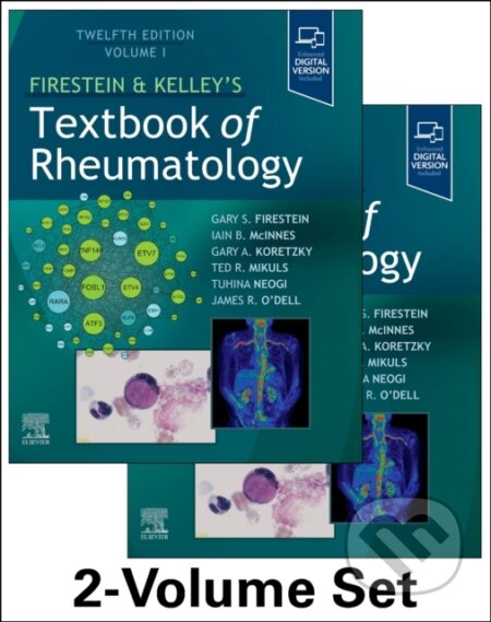 Kniha: Firestein & Kelley's Textbook of Rheumatology, 2-Volume Set (Gary S. Firestein, James R. O'Dell, Iain B McInnes, Gary Koretzky, Ted Mikuls a Tuhina Neogi). Elsevier Science, 2024 Kniha: Firestein & Kelley's Textbook of Rheumatology, 2-Volume Set (Gary S. Firestein, James R. O'Dell, Iain B McInnes, Gary Koretzky, Ted Mikuls a Tuhina Neogi). Elsevier Science, 2024