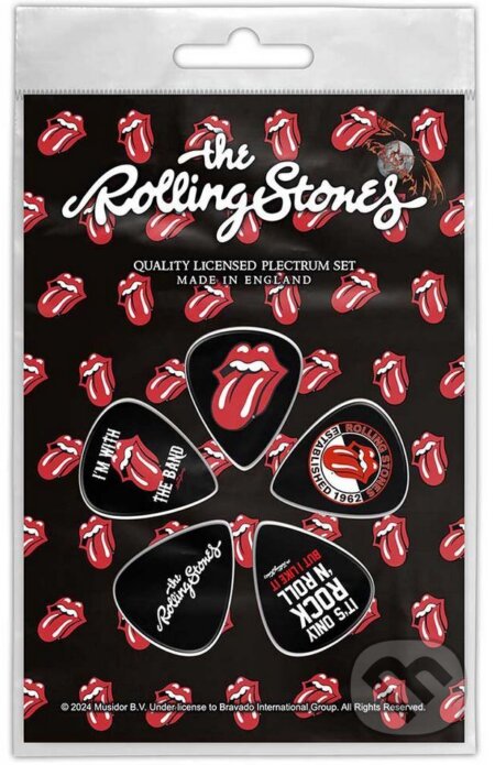 Gitarové trsátka The Rolling Stones: Tongue set 5 ks (). , 2024 Gitarové trsátka The Rolling Stones: Tongue set 5 ks (). , 2024
