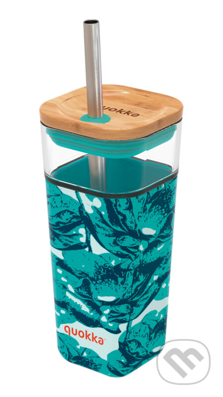 Sklenený cestovný hrnček so slamkou Liquid Cube Water Flowers 540 ml (Quokka). Quokka, 2024 Sklenený cestovný hrnček so slamkou Liquid Cube Water Flowers 540 ml (Quokka). Quokka, 2024