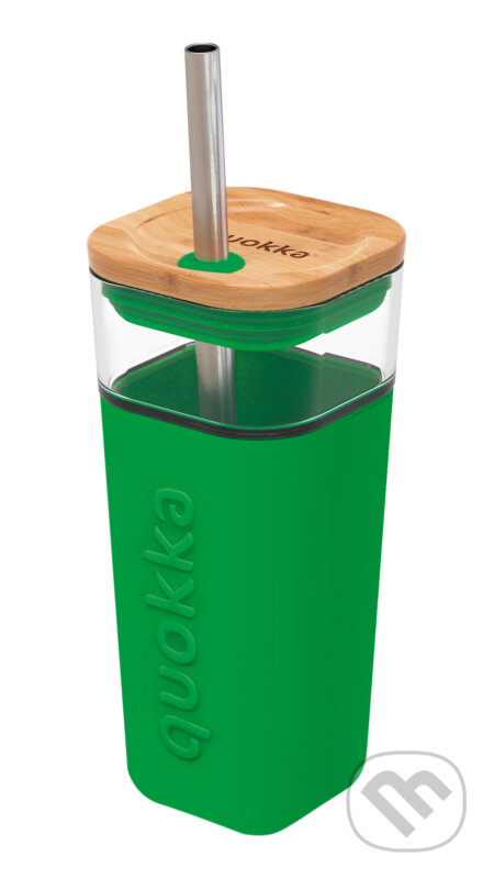 Sklenený cestovný hrnček so slamkou Liquid Cube Green 540 ml (Quokka). Quokka, 2024 Sklenený cestovný hrnček so slamkou Liquid Cube Green 540 ml (Quokka). Quokka, 2024