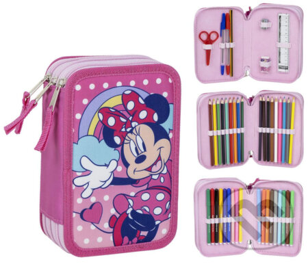 Trojité školské puzdro na tužky Disney: Minnie Mouse (). , 2024 Trojité školské puzdro na tužky Disney: Minnie Mouse (). , 2024