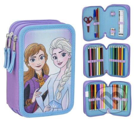 Trojité školské puzdro na tužky Disney - Frozen: Sestry Elza a Anna (). , 2024 Trojité školské puzdro na tužky Disney - Frozen: Sestry Elza a Anna (). , 2024