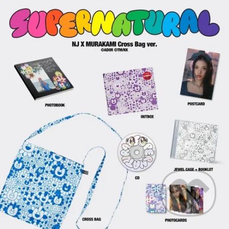 Hudobné CD: NewJeans: Supernatural (NJ X MURAKAMI Cross Bag ver.) (Hudobné albumy). Hudobné albumy, 2024 Hudobné CD: NewJeans: Supernatural (NJ X MURAKAMI Cross Bag ver.) (Hudobné albumy). Hudobné albumy, 2024
