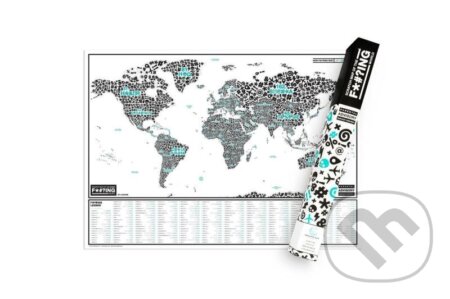 Stírací mapa světa F*#?ING World (SUCK UK). SUCK UK Stírací mapa světa F*#?ING World (SUCK UK). SUCK UK