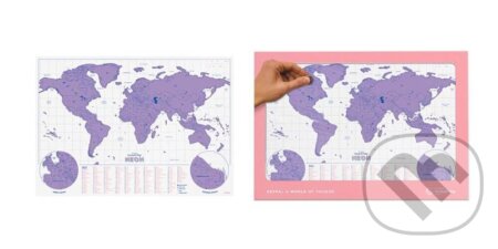 Stírací mapa světa Neon Purple (SUCK UK). SUCK UK Stírací mapa světa Neon Purple (SUCK UK). SUCK UK