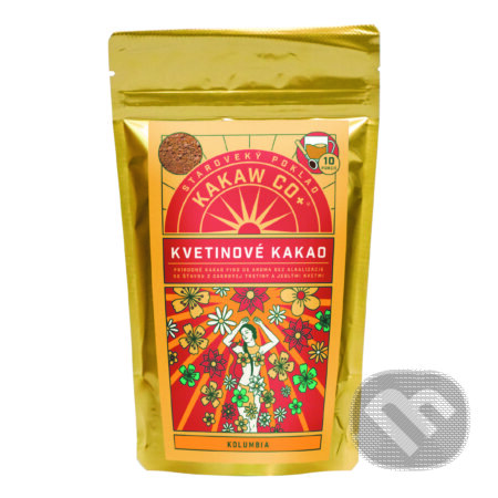 Kávy a čaje: Kvetinové kakao 100 g (Kakaw Co+). Kakaw Co+, 2025 Kávy a čaje: Kvetinové kakao 100 g (Kakaw Co+). Kakaw Co+, 2025