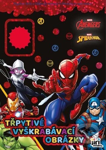 Kniha: Třpytivé vyškrabávací obrázky Marvel (Jiří Models). Jiří Models, 2024 Kniha: Třpytivé vyškrabávací obrázky Marvel (Jiří Models). Jiří Models, 2024