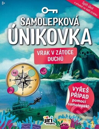 Kniha: Samolepková únikovka Vrak v zátoce Duchů (Jiří Models). Jiří Models, 2024 Kniha: Samolepková únikovka Vrak v zátoce Duchů (Jiří Models). Jiří Models, 2024