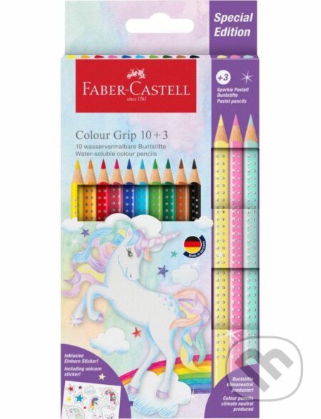 Unicorn Pastelky Colour Grip 10+3 Sparkle set (Faber-Castell). Faber-Castell Unicorn Pastelky Colour Grip 10+3 Sparkle set (Faber-Castell). Faber-Castell