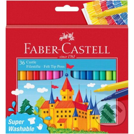 Popisovače Fibre-Tip Castle 36 farebné (Faber-Castell). Faber-Castell Popisovače Fibre-Tip Castle 36 farebné (Faber-Castell). Faber-Castell