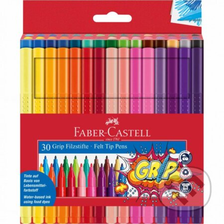 Popisovače Grip 30 farebné (Faber-Castell). Faber-Castell Popisovače Grip 30 farebné (Faber-Castell). Faber-Castell