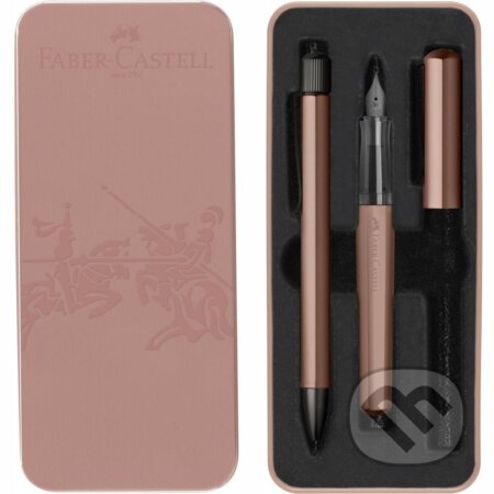 Súprava Hexo plniace pero M+ guľôčkové pero, bronzová (Faber-Castell). Faber-Castell Súprava Hexo plniace pero M+ guľôčkové pero, bronzová (Faber-Castell). Faber-Castell