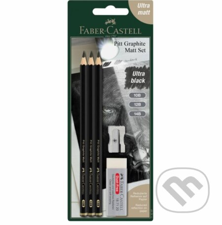Grafitové ceruzky Pitt Matt set 10B, 12B, 14B, BL (Faber-Castell). Faber-Castell Grafitové ceruzky Pitt Matt set 10B, 12B, 14B, BL (Faber-Castell). Faber-Castell