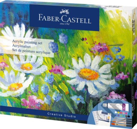 Akrylové farby v tube set s príslušenstvom 18 ks (Faber-Castell). Faber-Castell Akrylové farby v tube set s príslušenstvom 18 ks (Faber-Castell). Faber-Castell