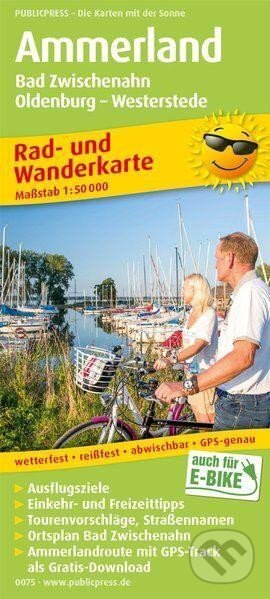 Ammerland, Bad Zwischenahn, Oldenburg-Westertede 1:50 000 / cyklistická a turistická mapa (freytag&berndt). freytag&berndt, 2019 Ammerland, Bad Zwischenahn, Oldenburg-Westertede 1:50 000 / cyklistická a turistická mapa (freytag&berndt). freytag&berndt, 2019