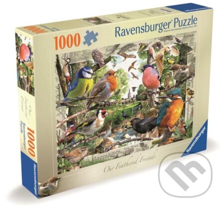 Puzzle: Naši opeření přátelé (Ravensburger). Ravensburger, 2024 Puzzle: Naši opeření přátelé (Ravensburger). Ravensburger, 2024
