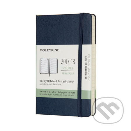 Moleskine – 18-mesačný plánovací zápisník modrý 2017/2018, Moleskine, 2017