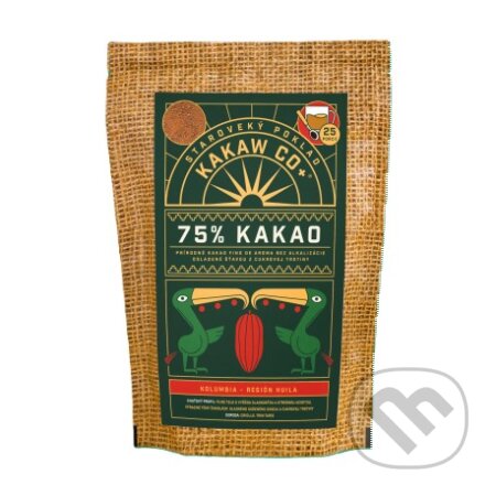 Kávy a čaje: Kakao Kolumbia Hulia 75 % (Kakaw Co+). Kakaw Co+, 2023 Kávy a čaje: Kakao Kolumbia Hulia 75 % (Kakaw Co+). Kakaw Co+, 2023