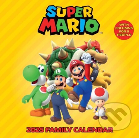 Oficiálny nástenný plánovací kalendarče Nintendo 2025: Super Mario s plagátom (). , 2024 Oficiálny nástenný plánovací kalendarče Nintendo 2025: Super Mario s plagátom (). , 2024