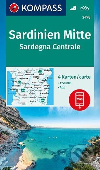 Sardinia Mitte, Sardegna 1:50T / sada 4 (Kompass). Kompass, 2021 Sardinia Mitte, Sardegna 1:50T / sada 4 (Kompass). Kompass, 2021