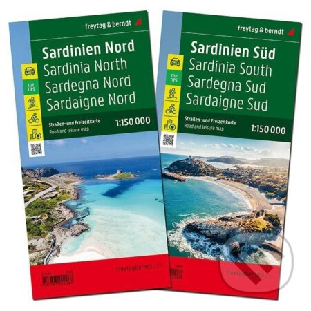 Sardinie 1:150 000 / sada dvou automap (freytag&berndt). freytag&berndt, 2023 Sardinie 1:150 000 / sada dvou automap (freytag&berndt). freytag&berndt, 2023