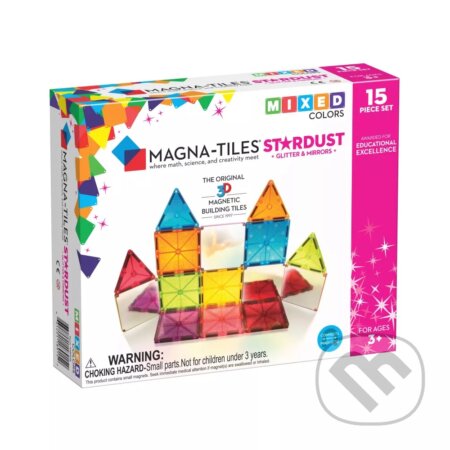 Společenská hra: Magnetická stavebnica Stardust 15 dielov (Magna-Tiles). Magna-Tiles, 2024 Společenská hra: Magnetická stavebnica Stardust 15 dielov (Magna-Tiles). Magna-Tiles, 2024