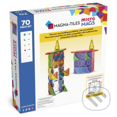 Společenská hra: Magnetická stavebnica microMAGS Deluxe Set 70 dielov (Magna-Tiles). Magna-Tiles, 2024 Společenská hra: Magnetická stavebnica microMAGS Deluxe Set 70 dielov (Magna-Tiles). Magna-Tiles, 2024