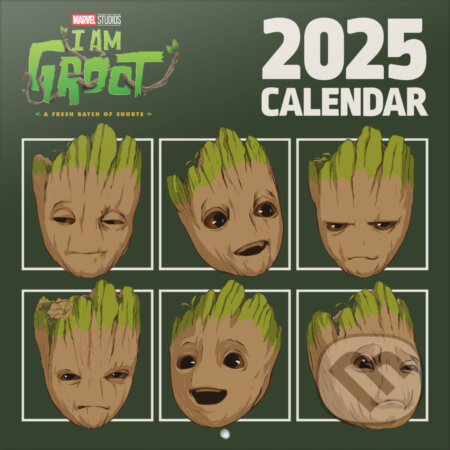Oficiálny nástenný kalendár Marvel Comics: I Am Groot 2025 s plagátom (Marvel). Marvel, 2024 Oficiálny nástenný kalendár Marvel Comics: I Am Groot 2025 s plagátom (Marvel). Marvel, 2024