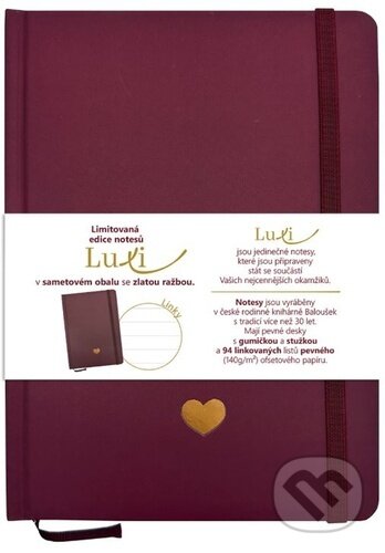 Notes Luxi linky A5 lamino bordó (Baloušek). Baloušek, 2024 Notes Luxi linky A5 lamino bordó (Baloušek). Baloušek, 2024