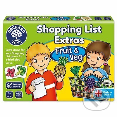Společenská hra: Shopping list - fruit & veg (Nákupný zoznam - ovocie a zelenina) (Orchard Toys). Orchard Toys, 2024 Společenská hra: Shopping list - fruit & veg (Nákupný zoznam - ovocie a zelenina) (Orchard Toys). Orchard Toys, 2024