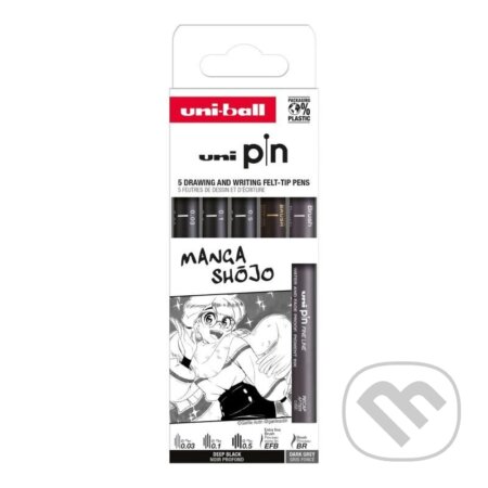 UNI PIN Drawing - sada linerů Manga Shojo (5 ks) (OFFICE LINE). OFFICE LINE UNI PIN Drawing - sada linerů Manga Shojo (5 ks) (OFFICE LINE). OFFICE LINE