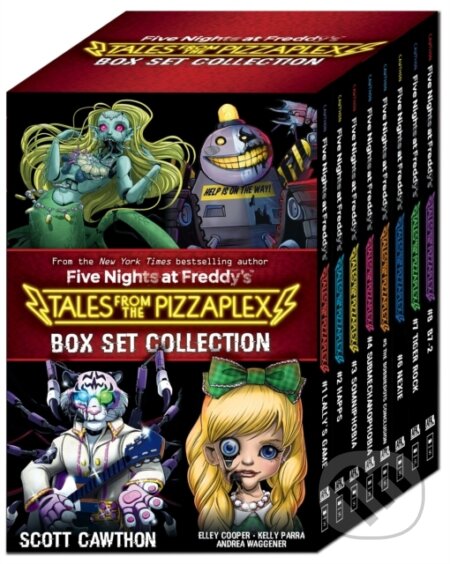 Kniha: Five Nights at Freddy's: Tales from the Pizza Plex Box Set (Scott Cawthon a Kelly Parra). Scholastic, 2024 Kniha: Five Nights at Freddy's: Tales from the Pizza Plex Box Set (Scott Cawthon a Kelly Parra). Scholastic, 2024