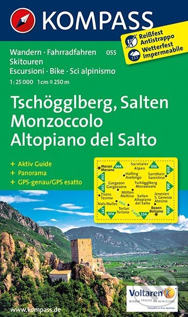 Tschögglberg, Salten, Monzoccolo, Altopiano del Salto (Kompass). Kompass, 2017 Tschögglberg, Salten, Monzoccolo, Altopiano del Salto (Kompass). Kompass, 2017