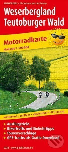 Weserbergland-Teutoburský les 1:200 000 / motocyklová mapa (freytag&berndt). freytag&berndt, 2018 Weserbergland-Teutoburský les 1:200 000 / motocyklová mapa (freytag&berndt). freytag&berndt, 2018