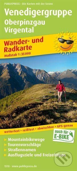 Venedigergruppe, Oberpinzgau, Virgental 1:35 000 / turistická a cykloturistická mapa (freytag&berndt). freytag&berndt, 2017 Venedigergruppe, Oberpinzgau, Virgental 1:35 000 / turistická a cykloturistická mapa (freytag&berndt). freytag&berndt, 2017