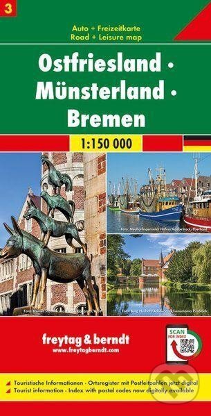 Východní Frísko-Münsterland-Bremen 1:150 000 / automapa (freytag&berndt). freytag&berndt, 2019 Východní Frísko-Münsterland-Bremen 1:150 000 / automapa (freytag&berndt). freytag&berndt, 2019