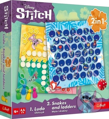 Spoločenská hra: Lilo & Stitch, 2v1 Člověče, nezlob se a Hadi a žebříky (Trefl). Trefl, 2024 Spoločenská hra: Lilo & Stitch, 2v1 Člověče, nezlob se a Hadi a žebříky (Trefl). Trefl, 2024