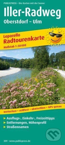 Iller-Radweg, Oberstdorf-Ulm 1:50 000 / cyklistická mapa (freytag&berndt). freytag&berndt, 2017 Iller-Radweg, Oberstdorf-Ulm 1:50 000 / cyklistická mapa (freytag&berndt). freytag&berndt, 2017