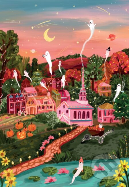 Puzzle: Halloweenske mesto (Millie Putland). Pieces & Peace Puzzle: Halloweenske mesto (Millie Putland). Pieces & Peace