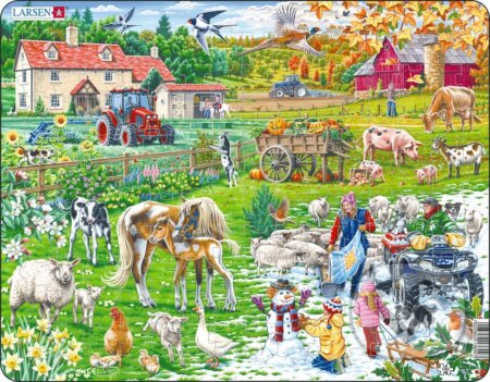 Puzzle: Ročné obdobia na farme (NB12) (Larsen). Larsen Puzzle: Ročné obdobia na farme (NB12) (Larsen). Larsen