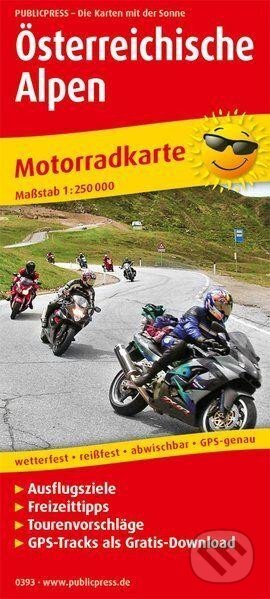 Rakouské Alpy 1:250 000 / motocyklová mapa (freytag&berndt). freytag&berndt, 2018 Rakouské Alpy 1:250 000 / motocyklová mapa (freytag&berndt). freytag&berndt, 2018