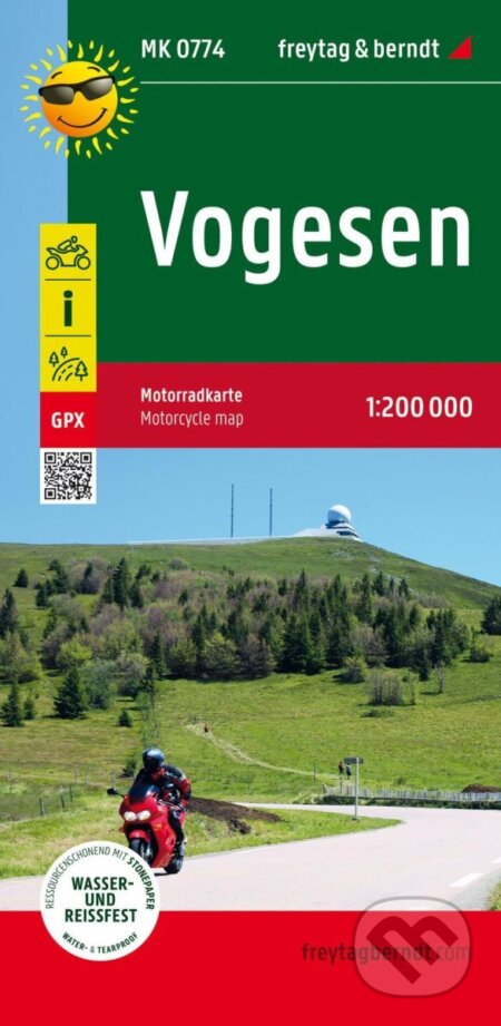 Vogesen 1:200 000 / motocyklová mapa (freytag&berndt). freytag&berndt, 2022 Vogesen 1:200 000 / motocyklová mapa (freytag&berndt). freytag&berndt, 2022